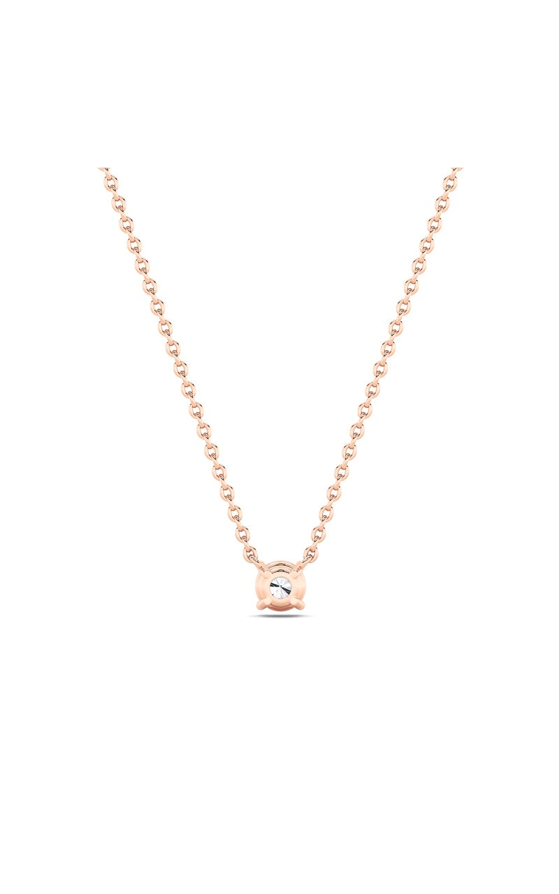 0.75CTW Round Shaped Lab Grown Diamond (F/VS) Solitaire Necklace in 14K Gold