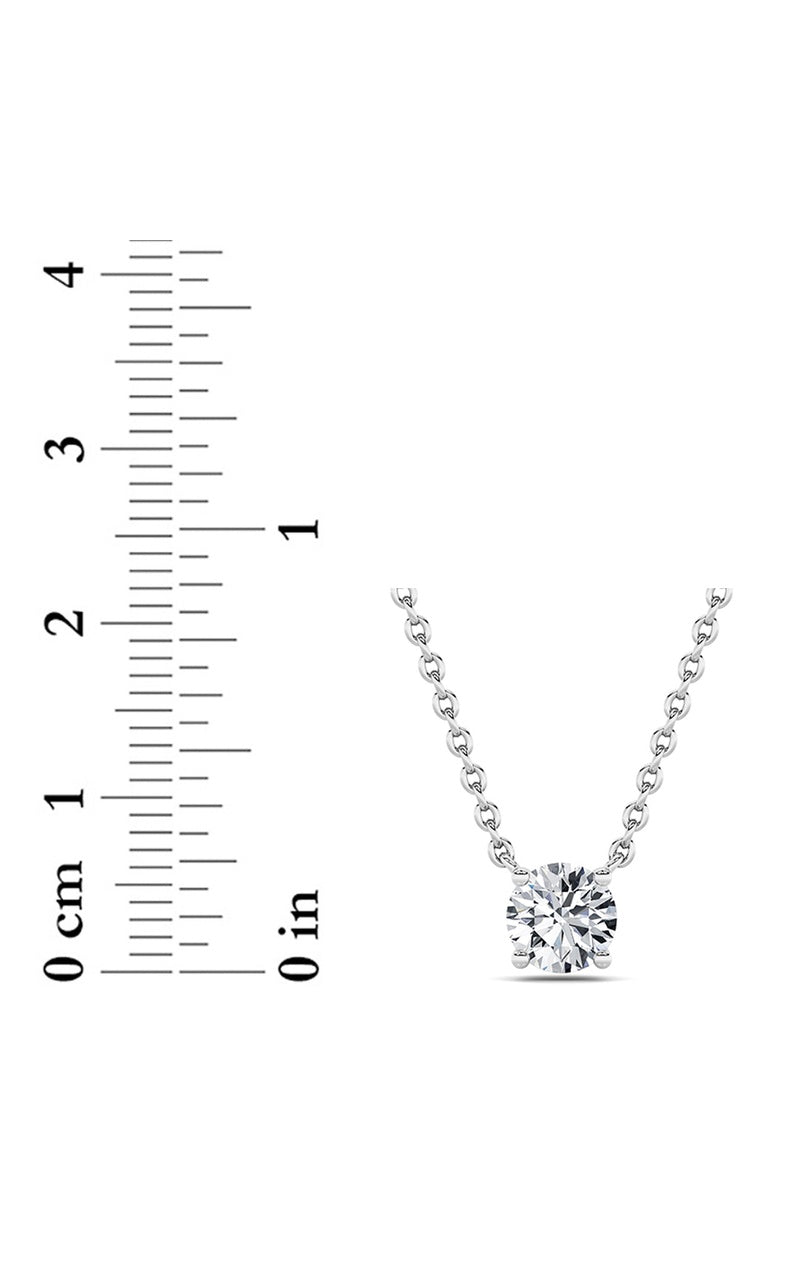 1CTW Round Shaped Lab Grown Diamond (F/VS) Solitaire Necklace in 14K Gold