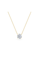 Load image into Gallery viewer, 1CTW Round Shaped Lab Grown Diamond (F/VS) Solitaire Necklace in 14K Gold
