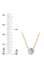 Load image into Gallery viewer, 1CTW Round Shaped Lab Grown Diamond (F/VS) Solitaire Necklace in 14K Gold
