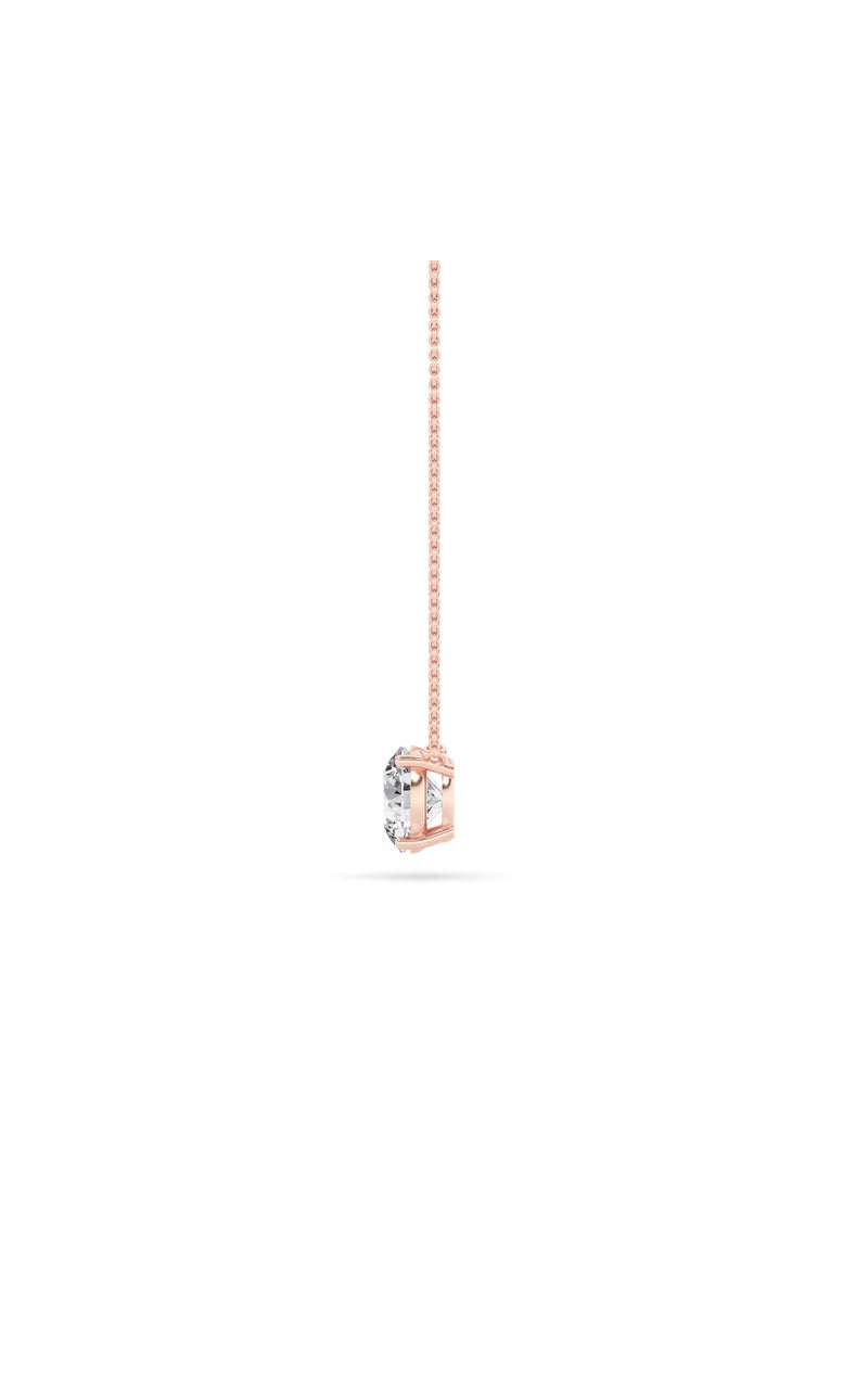1CTW Round Shaped Lab Grown Diamond (F/VS) Solitaire Necklace in 14K Gold