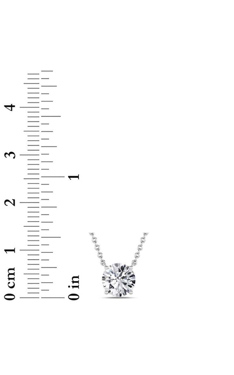 1.5CTW Round Shaped Lab Grown Diamond (F/VS)  Necklace in 14K Gold