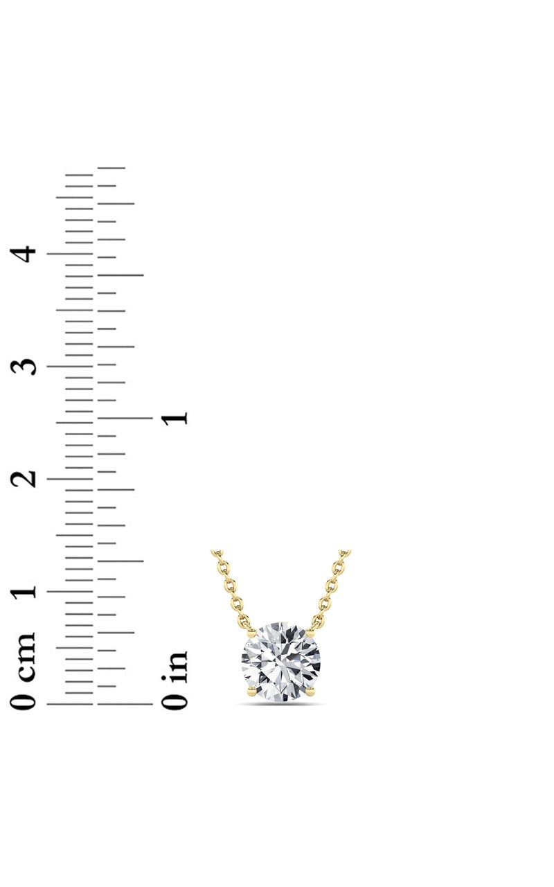 1.5CTW Round Shaped Lab Grown Diamond (F/VS)  Necklace in 14K Gold