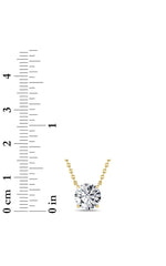 Load image into Gallery viewer, 2CTW Round Shaped Lab Grown Diamond (F/VS) Solitaire Necklace in 14K Gold
