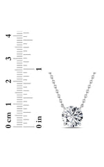Load image into Gallery viewer, 3CTW Round Shaped Lab Grown Diamond (F/VS) Solitaire Necklace in 14K Gold
