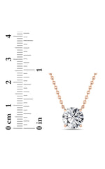Load image into Gallery viewer, 3CTW Round Shaped Lab Grown Diamond (F/VS) Solitaire Necklace in 14K Gold
