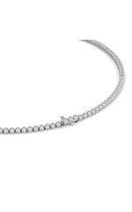 Load image into Gallery viewer, 7CTW Round Shaped Lab Grown Diamond (F/VS) Graduating Half  Riviera Necklace in 14K Gold
