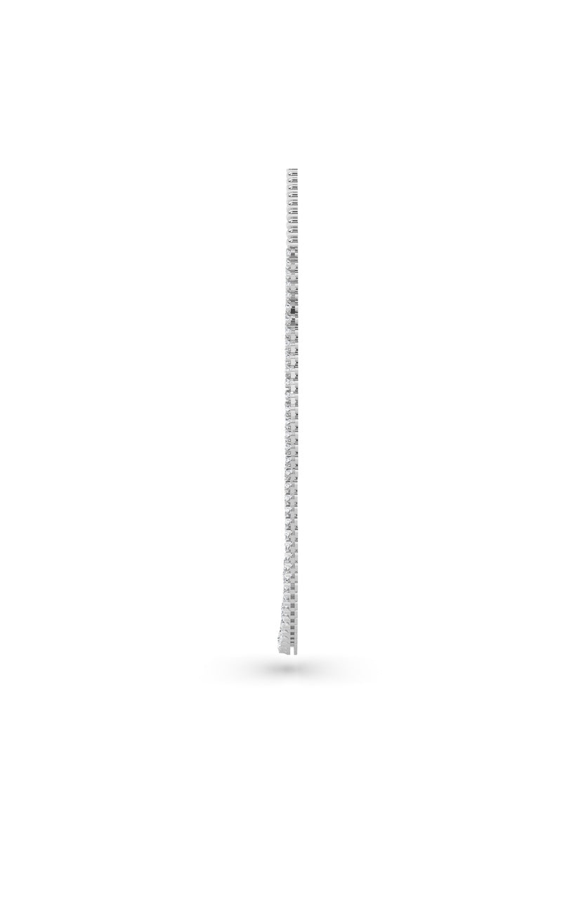 7CTW Round Shaped Lab Grown Diamond (F/VS) Graduating Half  Riviera Necklace in 14K Gold