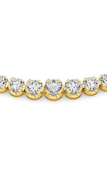 Load image into Gallery viewer, 15CTW Round Shaped Lab Grown Diamond (F/VS) Graduating Full Riviera Necklace in 14K Gold
