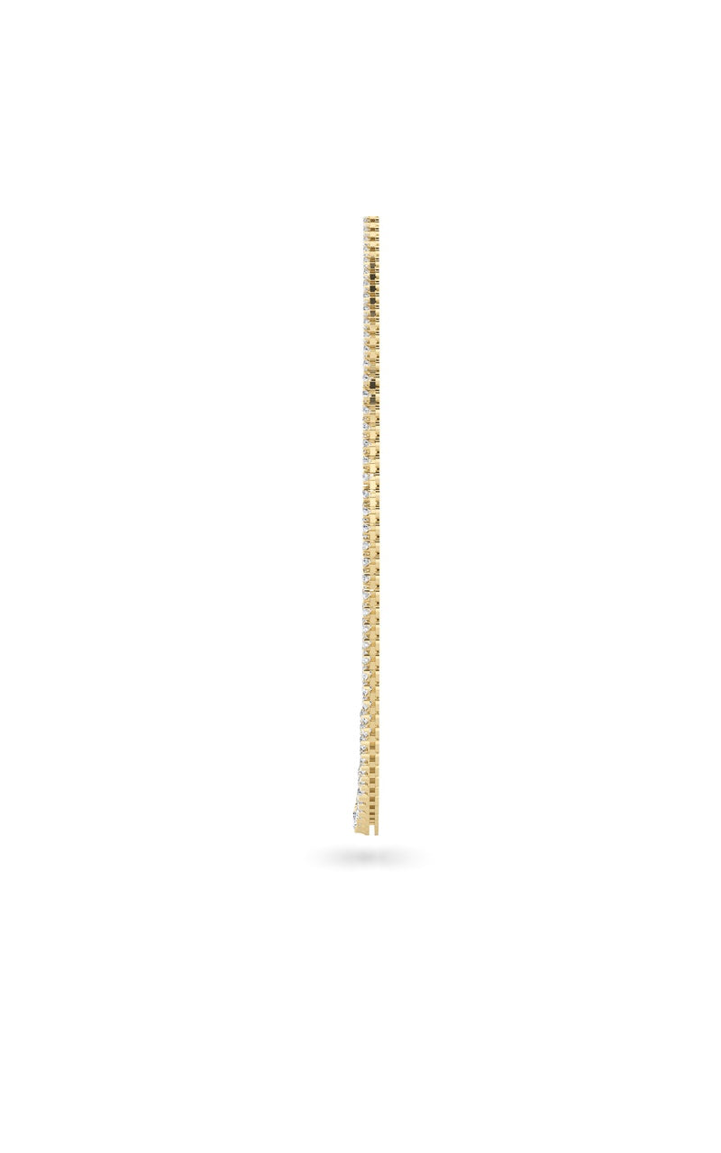 7CTW Round Shaped Lab Grown Diamond (F/VS) Graduating Half Riviera Necklace in 14K Gold