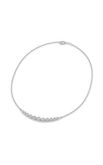 Load image into Gallery viewer, 3CTW Round Shaped Lab Grown Diamond (F/VS) Graduating half    Necklace in 14K Gold
