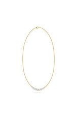 Load image into Gallery viewer, 3CTW Round Shaped Lab Grown Diamond (F/VS) Graduating half    Necklace in 14K Gold
