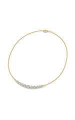Load image into Gallery viewer, 3CTW Round Shaped Lab Grown Diamond (F/VS) Graduating half    Necklace in 14K Gold
