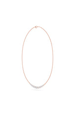 Load image into Gallery viewer, 3CTW Round Shaped Lab Grown Diamond (F/VS) Graduating half    Necklace in 14K Gold
