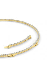 Load image into Gallery viewer, 10CTW Round Shaped Lab Grown Diamond (F/VS) Tennis Necklace in 14K White Gold
