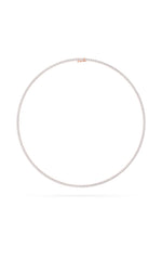 Load image into Gallery viewer, 10CTW Round Shaped Lab Grown Diamond (F/VS) Tennis Necklace in 14K White Gold
