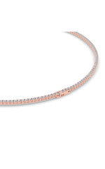 Load image into Gallery viewer, 10CTW Round Shaped Lab Grown Diamond (F/VS) Tennis Necklace in 14K White Gold

