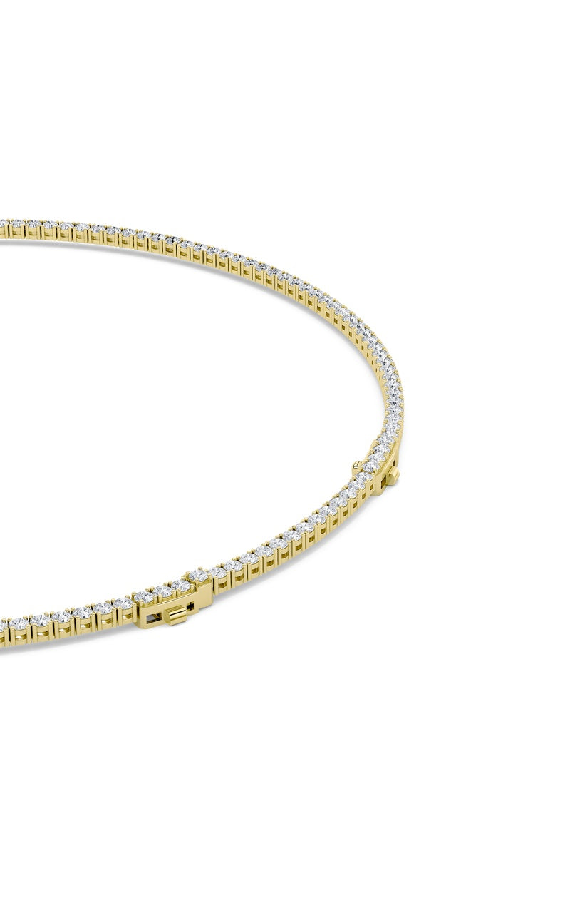 15CTW Round Shaped Lab Grown Diamond (F/VS) Necklace in 14K White Gold