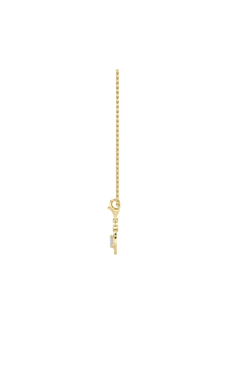 Vs) dog tag pendant in 14k gold