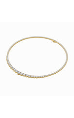 Load image into Gallery viewer, 15CTW Round Shaped Lab Grown Diamond (F/VS) Three Prong Graduating Necklace in 14K Gold
