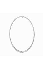 Load image into Gallery viewer, 20CTW Round Shaped Lab Grown Diamond (F/VS) Three Prong Graduating Necklace in 14K Gold
