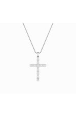 Load image into Gallery viewer, 2CTW Oval Shaped Lab Grown Diamond (F/VS) Cross Pendant in 14K Gold
