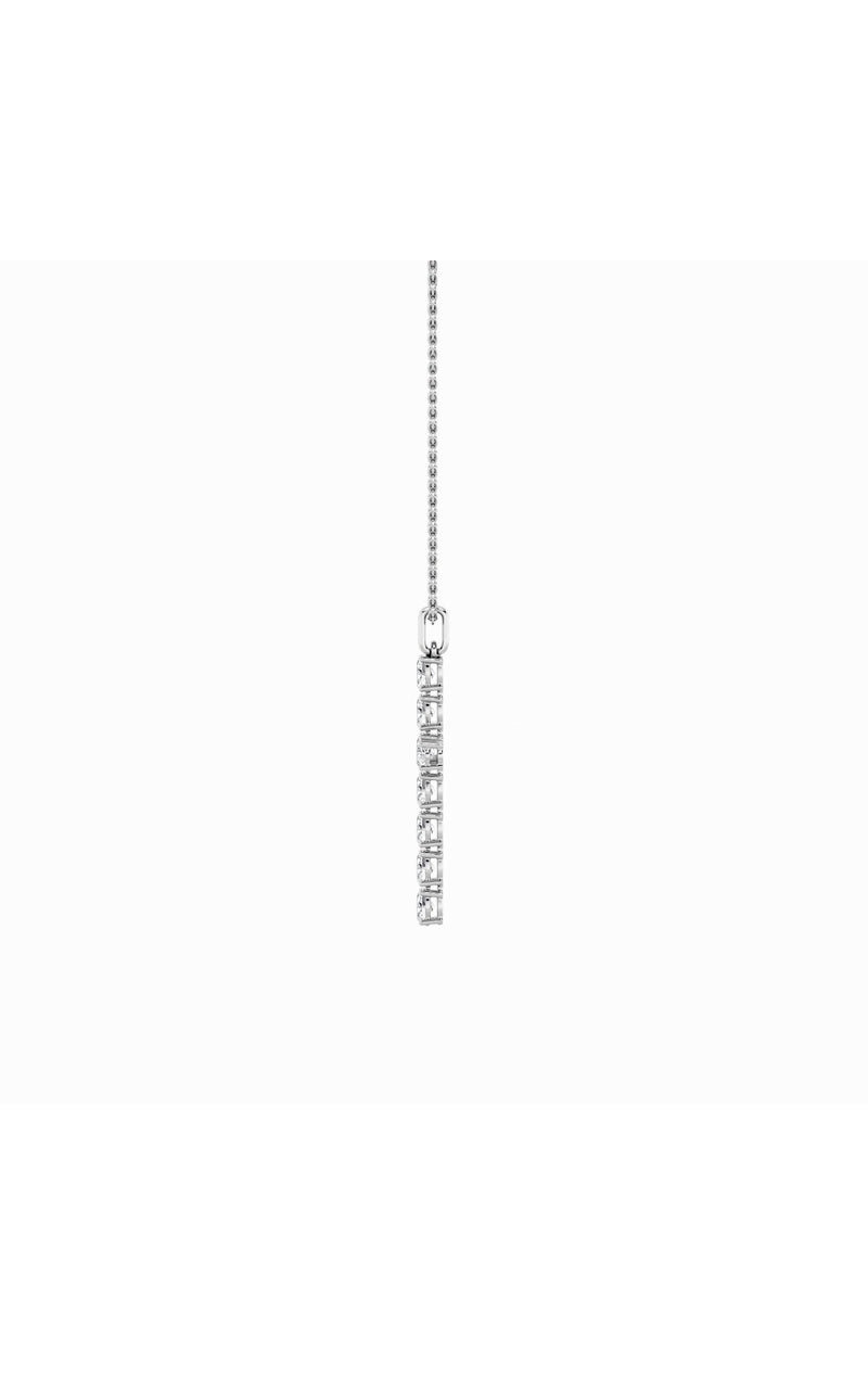 2CTW Oval Shaped Lab Grown Diamond (F/VS) Cross Pendant in 14K Gold