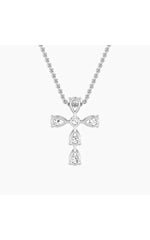 Load image into Gallery viewer, 2.75CTW Pear Shaped Lab Grown Diamond (F/VS) Cross Pendant in 14K Gold
