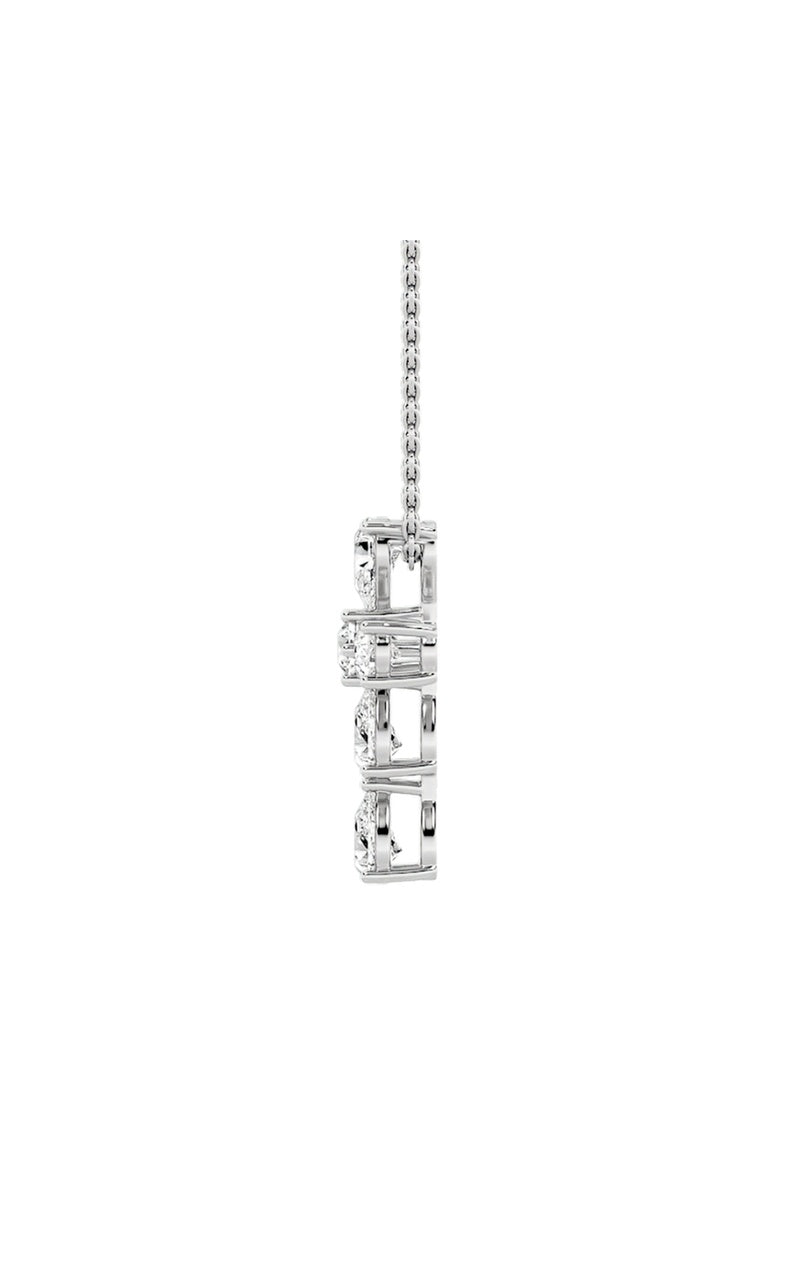 2.75CTW Pear Shaped Lab Grown Diamond (F/VS) Cross Pendant in 14K Gold