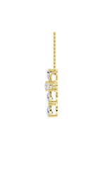 Load image into Gallery viewer, 2.75CTW Pear Shaped Lab Grown Diamond (F/VS) Cross Pendant in 14K Gold
