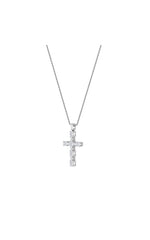 Load image into Gallery viewer, 2CTW Oval Shaped Lab Grown Diamond (F/VS) Cross Pendant in 14K Gold
