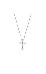 Load image into Gallery viewer, 1.5CTW Pear Shaped Lab Grown Diamond (F/VS) Cross Pendant in 14K Gold
