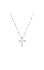 Load image into Gallery viewer, 1.5CTW Pear Shaped Lab Grown Diamond (F/VS) Cross Pendant in 14K Gold
