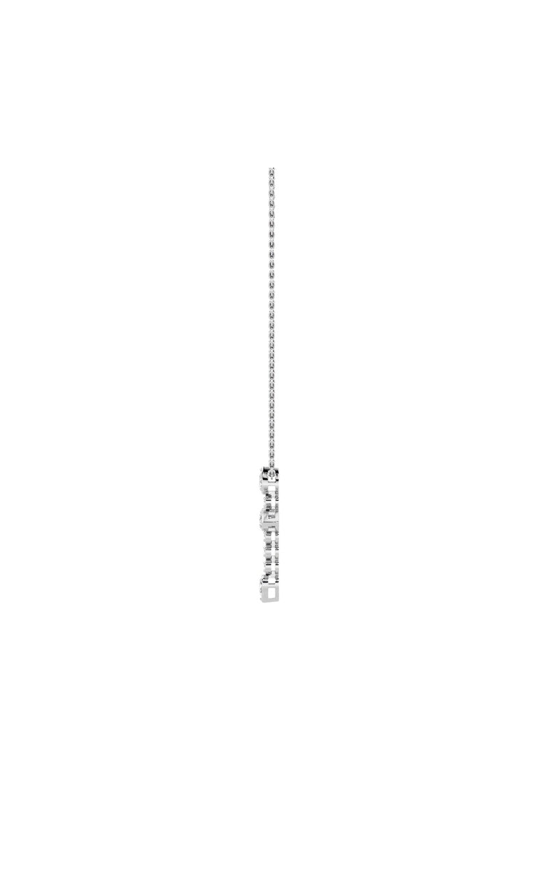 1.5CTW Pear Shaped Lab Grown Diamond (F/VS) Cross Pendant in 14K Gold