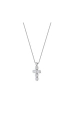 Load image into Gallery viewer, 3CTW Oval Shaped Lab Grown Diamond (F/VS) Cross Pendant in 14K Gold
