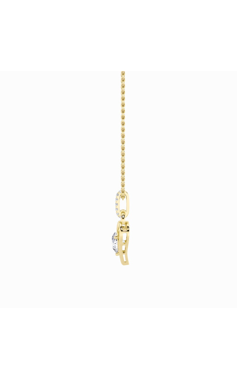 Vs) heart shaped pendant in 14k gold
