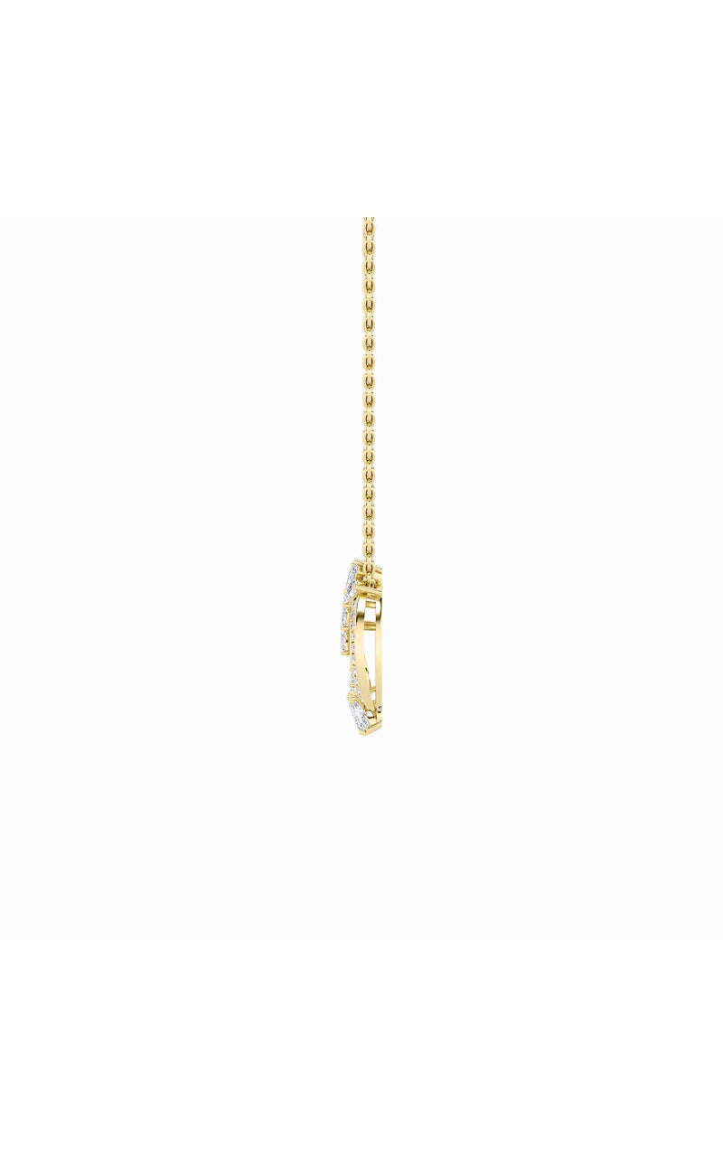 Vs) heart shaped pendant in 14k gold