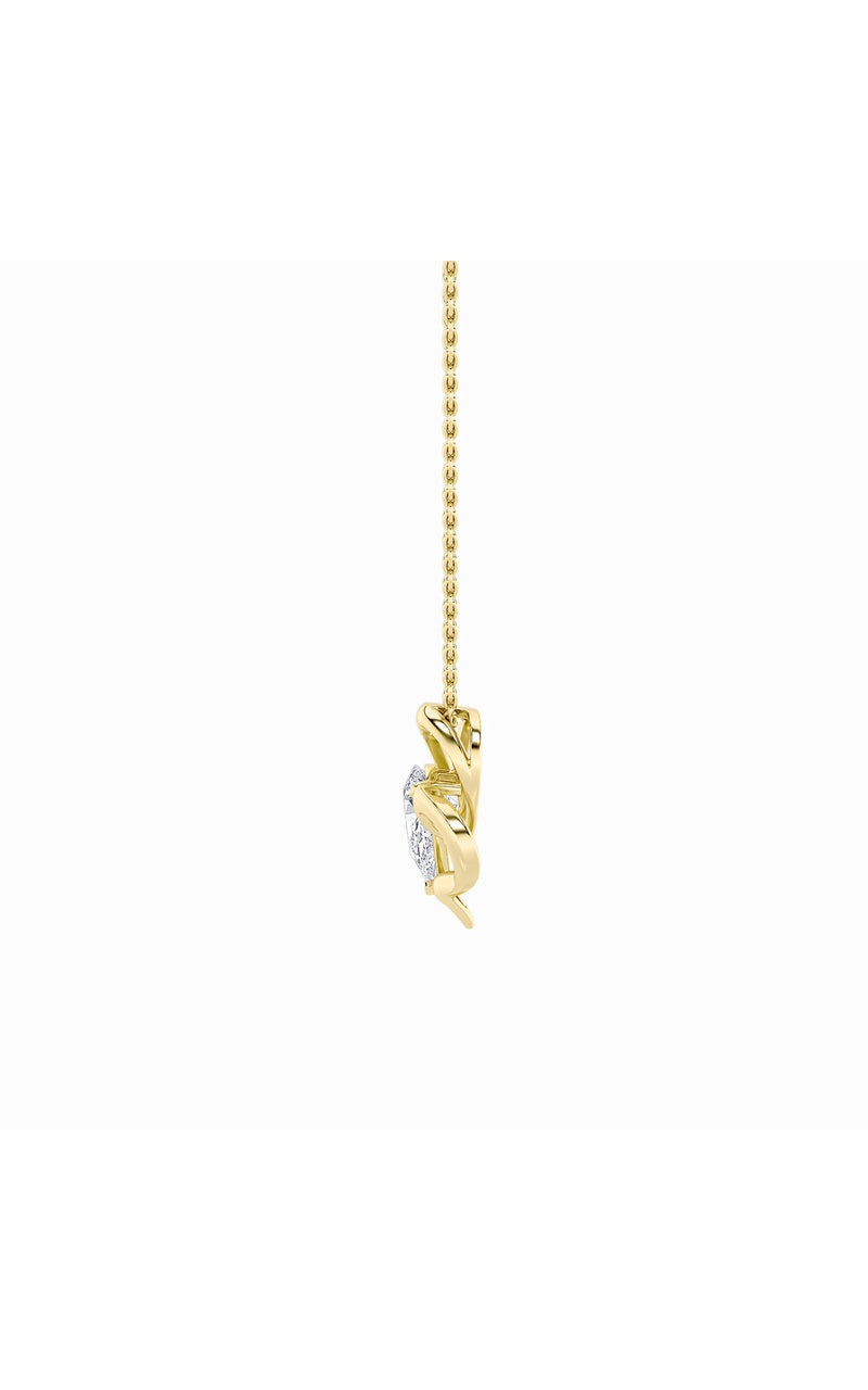 Vs) heart shaped pendant in 14k gold
