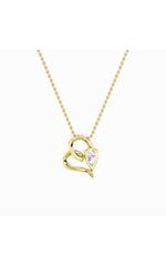Load image into Gallery viewer, 2CTW Pear Shaped Lab Grown Diamond (F/VS) Heart Shaped Pendant in 14K Gold
