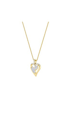 Load image into Gallery viewer, 2.5CTW Marquise Shaped Lab Grown Diamond (F/VS) Heart Shaped Pendant in 14K Gold
