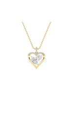 Load image into Gallery viewer, 2.5CTW Marquise Shaped Lab Grown Diamond (F/VS) Heart Shaped Pendant in 14K Gold
