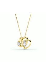 Load image into Gallery viewer, 2CTW Marquise Shaped Lab Grown Diamond (F/VS) Heart Shaped Pendant in 14K Gold
