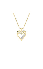 Load image into Gallery viewer, 1CTW Round Shaped Lab Grown Diamond (F/VS) Heart Shaped Pendant in 14K Gold
