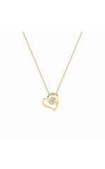 Load image into Gallery viewer, 1CTW Round Shaped Lab Grown Diamond (F/VS) Heart Shaped Pendant in 14K Gold
