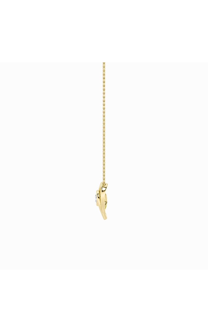 1CTW Round Shaped Lab Grown Diamond (F/VS) Heart Shaped Pendant in 14K Gold