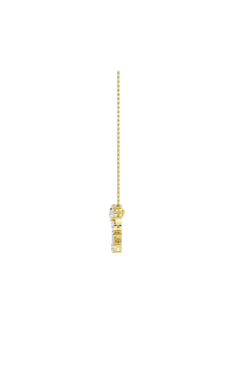 Vs) heart shaped pendant in 14k gold