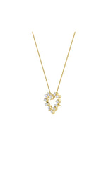 Load image into Gallery viewer, 2.5CTW Emerald Shaped Lab Grown Diamond (F/VS) Heart Shaped Pendant in 14K Gold
