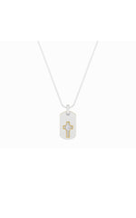 Load image into Gallery viewer, 1CTW Emerald Shaped Lab Grown Diamond (F/VS) Dog Tag Pendant in 14K Gold
