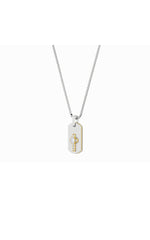 Load image into Gallery viewer, 1CTW Emerald Shaped Lab Grown Diamond (F/VS) Dog Tag Pendant in 14K Gold
