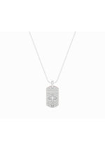 Load image into Gallery viewer, 1CTW Emerald Shaped Lab Grown Diamond (F/VS) Dog Tag Pendant in 14K Gold
